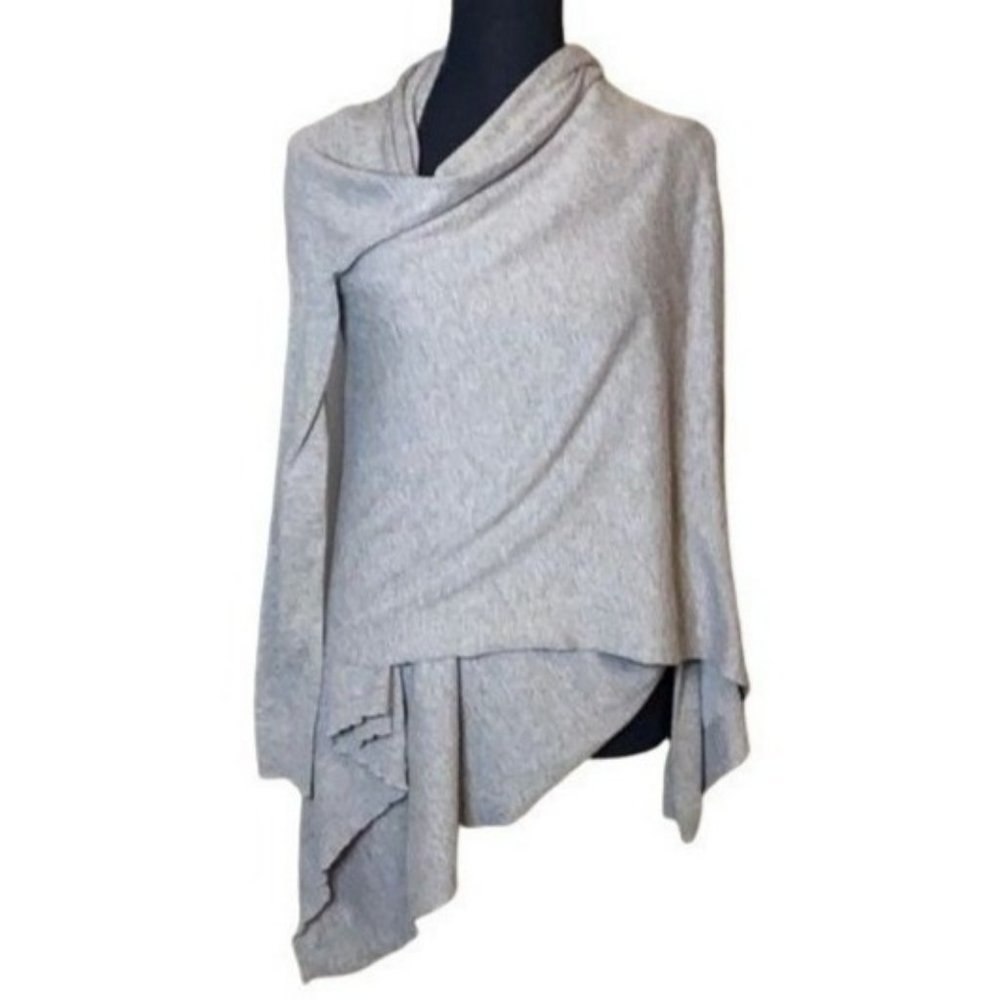 Esciô gray multifunction open front wrap cardigan size M